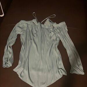 Gianni Bini Light Blue Off-Shoulder Bodysuit